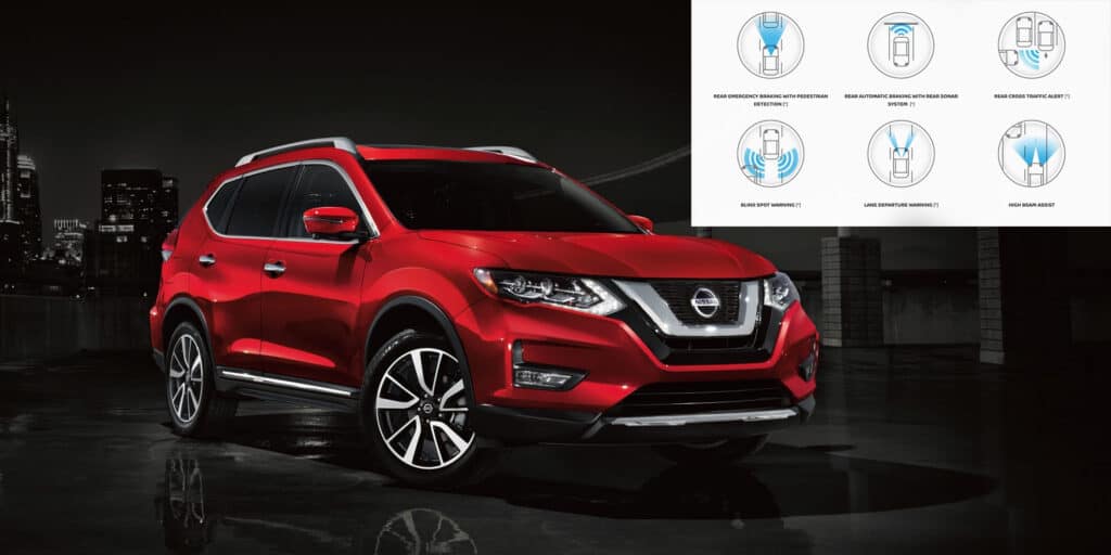2019 Nissan Rogue with Safety Icons
